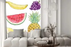 Naklejka: Obraz akwarela z różnych owoców