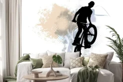 Naklejka: Obrazu wektorowego bmx rowerzysta