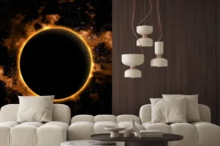 Naklejka: Obszar tła z planety przyćmione