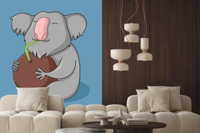 Naklejka: Сoco coala (niebieskie tło)