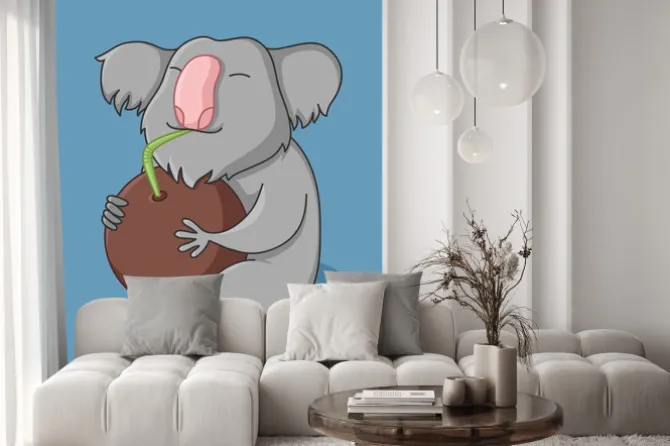 Naklejka: Сoco coala (niebieskie tło)