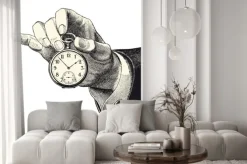 Naklejka: Odliczając czas do lampki wina w małej retro winiarni