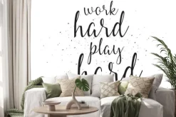 Naklejka: Odręczny napis na białym tle