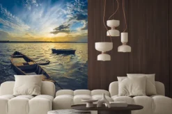 Naklejka: Łodzie na rzece wołga