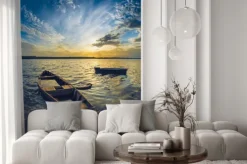 Naklejka: Łodzie na rzece wołga