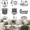 Naklejka: Odznaki klubu fitness. wektor. dla emblematów centrów fitness,