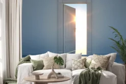 Naklejka: Offene tür mit sonnenlicht