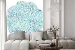 Naklejka: Okrągły etnicznych mandali wzór