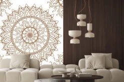 Naklejka: Okrągły ornament bez szwu wzór