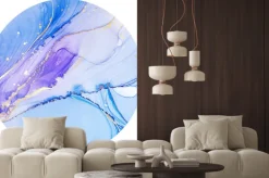 Naklejka: Okrągły wzór akwareli