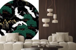 Naklejka: Okrągły wzór chinoiserie