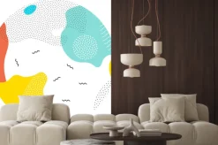 Naklejka: Okrągły wzór w stylu memphis