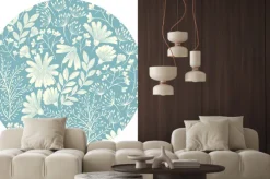 Naklejka: Okrągły wzór z kwiatami