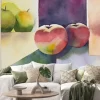 Naklejka: Original watercolor, still life, apple design.