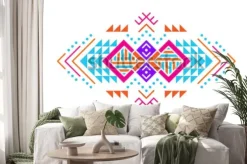 Naklejka: Ornament w stylu azteckim. projekt ozdobnego wzoru indian amerykańskich.