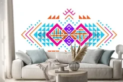 Naklejka: Ornament w stylu azteckim. projekt ozdobnego wzoru indian amerykańskich.