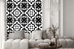 Naklejka: Ornamentalny wzór kwiatowy