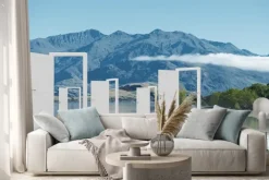 Naklejka: Otwarte drzwi w polu