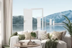 Naklejka: Otwarte drzwi w polu