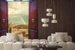 Naklejka: Otwórz drzwi i krajobrazu