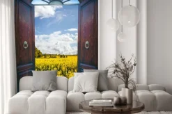 Naklejka: Otwórz drzwi i krajobrazu