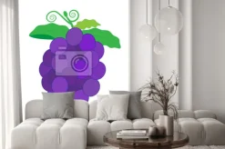 Naklejka: Owoce winogron wektor