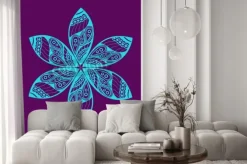 Naklejka: Ozdobne koronki okrągły wzór, okrąg tła z wieloma szczegółami,