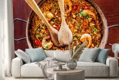 Naklejka: Paella z owocami morza