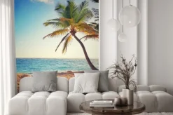 Naklejka: Palmy na tropikalnej wyspie