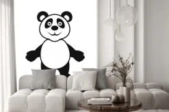Naklejka: Panda bear ikona, prosty styl