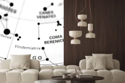 Naklejka: Panna gwiezdna mapa zodiaku. znak zodiaku panna na mapie gwiazdkowy