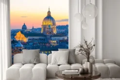 Naklejka: Panorama roma da villa borghese