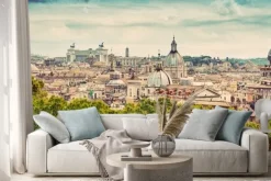 Naklejka: Panorama rzymu z kopułami i zabytkami