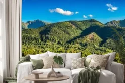 Naklejka: Panorama słońca w tatrach w zakopanem