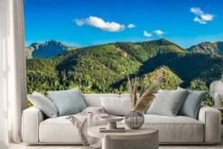 Naklejka: Panorama słońca w tatrach w zakopanem