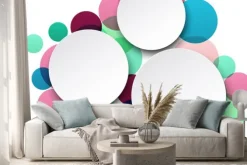 Naklejka: Papier biały okrągły dymki.