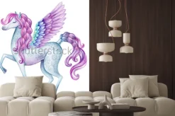 Naklejka: Pegaz malowany akwarelą