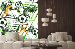 Naklejka: Piłki nożne w graficznym ujęciu