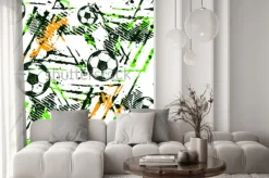 Naklejka: Piłki nożne w graficznym ujęciu