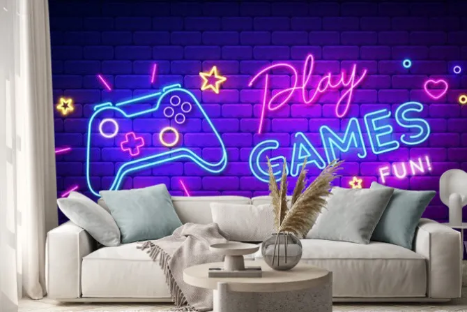 Naklejka: Podświetlany neonowy pad do gry