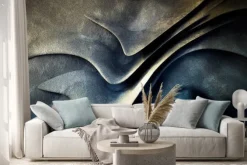 Naklejka: Przemysłowy grunge wnętrza studio z kamienia i betonu teksturą.