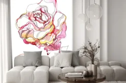 Naklejka: Róża w stylu szkicu