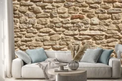 Naklejka: Rustykalny mur kamienny w naturalnym stylu