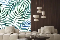 Naklejka: Seamless exotic pattern with tropical leaves