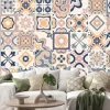 Naklejka: Seamless pattern with portuguese abstract, hand-drawn tiles.