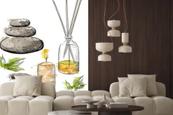 Naklejka: Spa set. sól kamienna niezbędny jacuzzi oil