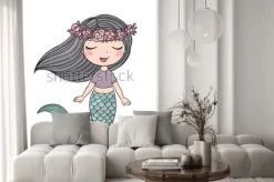 Naklejka: Syrena z wiankiem