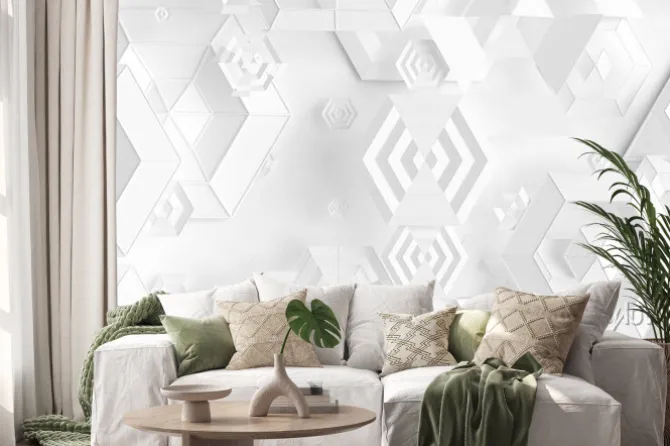 Naklejka: Szczegółowe tło geometryczne. ilustracja 3d, renderowania 3d.