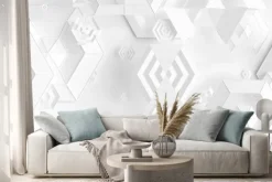 Naklejka: Szczegółowe tło geometryczne. ilustracja 3d, renderowania 3d.