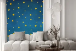 Naklejka: Żółte gwiazdki na granatowym tle